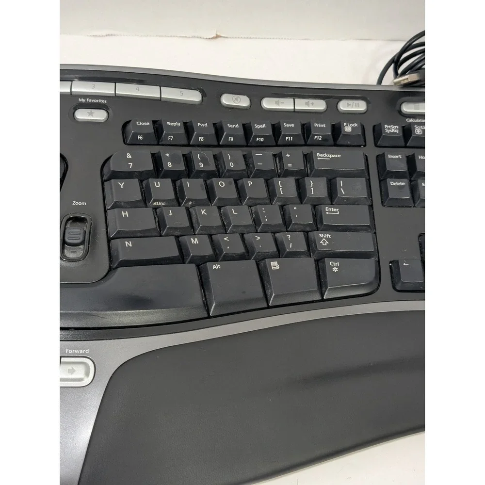 Microsoft Ergonomic Keyboard Black Good Wired USB 4000 v1.0 KU-0462